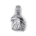 Eagle Head Pendant | 999 Fine Silver 35mm | Handmade USA
