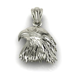 Eagle Head Pendant | 999 Fine Silver 35mm | Handmade USA
