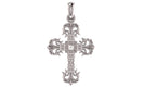 Fleur Cross Pendant | 999 Fine Silver 30mm | Handmade USA