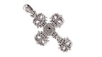 Fleur Cross Pendant | 999 Fine Silver 30mm | Handmade USA