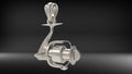 Fishing Reel Pendant | 999 Fine Silver 19mm | Handmade USA