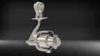 Fishing Reel Pendant | 999 Fine Silver 19mm | Handmade USA