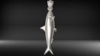 Sardine Fish Pendant | 999 Fine Silver 35mm | Handmade USA
