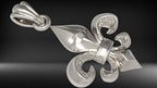 Fleur-de-Lis Pendant | 999 Fine Silver 23mm | Handmade USA