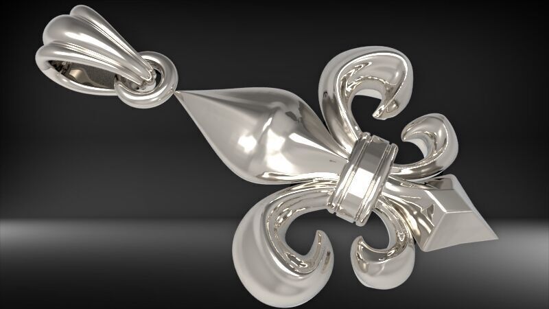 Fleur-de-Lis Pendant | 999 Fine Silver 23mm | Handmade USA