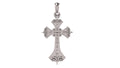 Fleur de Lis Cross Pendant | 999 Fine Silver 30mm | Handmade USA
