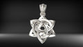 Flower Knot Double Trinity Pendant | 999 Fine Silver 17.3mm | Handmade USA