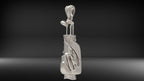 Golf Bag Pendant | 999 Fine Silver 34mm | Handmade USA