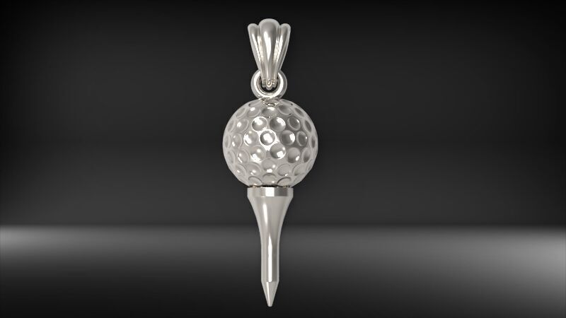 Golf Ball Pendant | 999 Fine Silver 25mm | Handmade USA