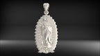 Our Lady of Guadalupe Pendant | 999 Fine Silver 32mm | Handmade USA