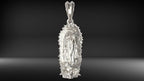 Our Lady of Guadalupe Pendant | 999 Fine Silver 27mm | Handmade USA
