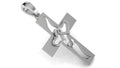 Three-Heart Cross Pendant | 999 Fine Silver