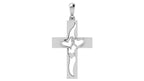 Three-Heart Cross Pendant | 999 Fine Silver