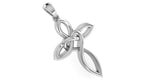 Heart Cross Pendant | 999 Fine Silver 30mm | Handmade USA