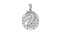 Horse Horseshoe Pendant | 999 Fine Silver 20mm | Handmade USA