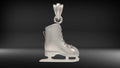 Figure Skate Pendant 999 Fine Silver 27mm Handmade USA Figure