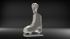 Figure Skate Pendant 999 Fine Silver 27mm Handmade USA Figure