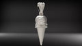 Ice Cream Cone Pendant 999 Fine Silver 30mm Single Scoop Handmade USA Food Jewelry