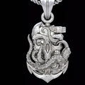 Skull Anchor & Octopus Pendant | 999 Fine Silver