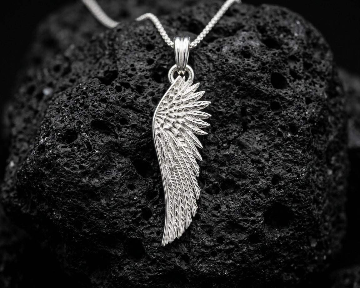 Angel Wing Pendant in 999 Fine Silver