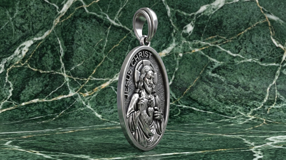 Jesus Christ Medallion Pendant | 999 Fine Silver