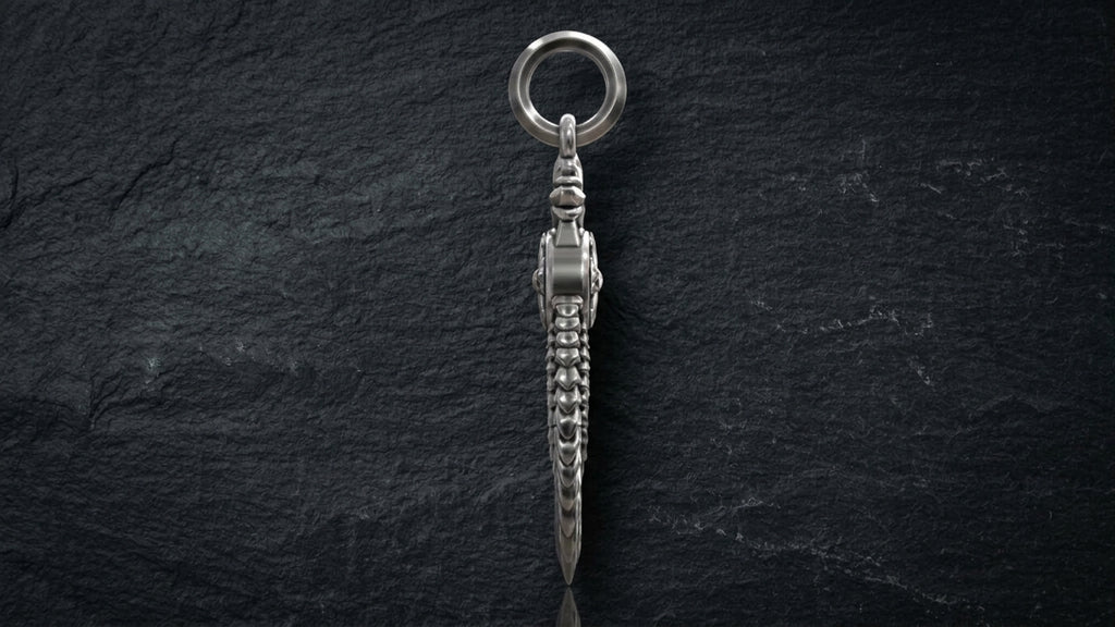 Archangel Wing & Shield Pendant – 999 Fine Silver
