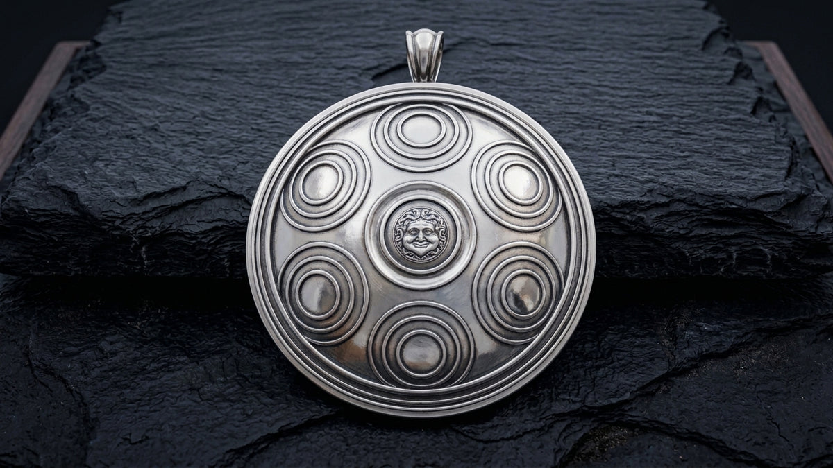 Illyrian Shield Pendant in 999 Fine Silver
