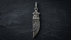 Archangel Wing & Shield Pendant – 999 Fine Silver