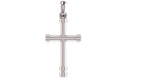 Industrial Cross Pendant | 999 Fine Silver 30mm | Handmade USA
