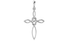 Woven Infinity Cross Pendant | 999 Fine Silver 30mm | Handmade USA
