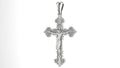 Jesus Cross Pendant | 999 Fine Silver 25mm | Handmade USA