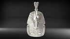 King Tut Pendant | 999 Fine Silver 38mm | Handmade USA