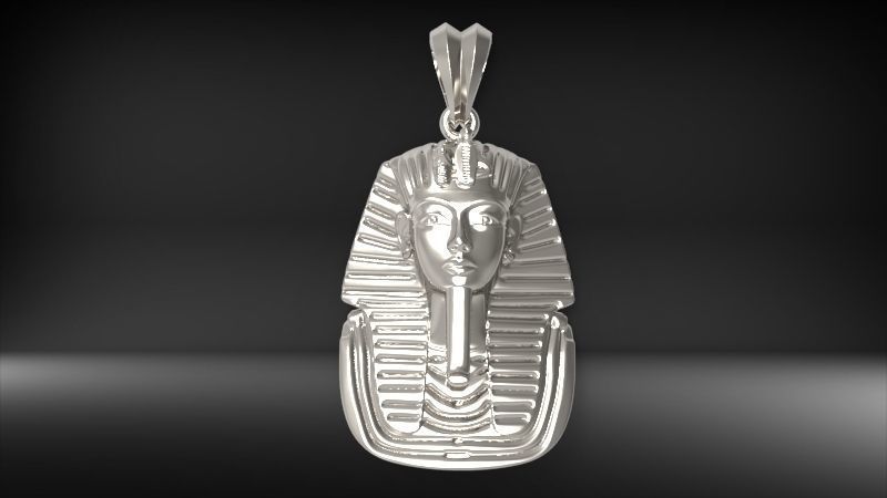 King Tut Pendant | 999 Fine Silver 38mm | Handmade USA