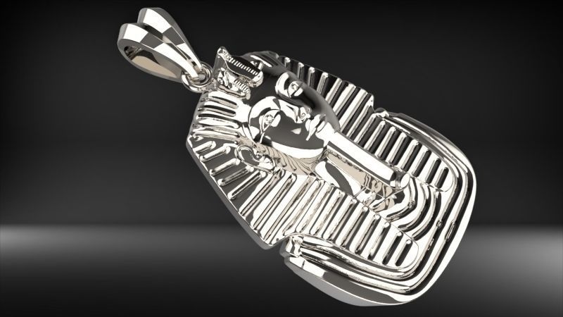 King Tut Pendant | 999 Fine Silver 38mm | Handmade USA