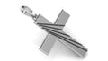 Modern Five-Line Cross Pendant | 999 Fine Silver