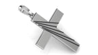 Modern Five-Line Cross Pendant | 999 Fine Silver