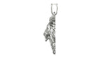 Lion Head Pendant | 999 Fine Silver 25mm | Handmade USA