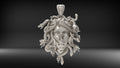 Medusa Head Pendant | 999 Fine Silver 28mm | Handmade USA