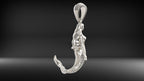 Mermaid Pendant | 999 Fine Silver 34mm | Handmade USA