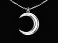 Moon Pendant | 999 Fine Silver 20mm | The Forged Pendant