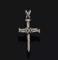 Nail Cross Pendant | 999 Fine Silver 28mm | Handmade USA