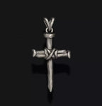 Nail Cross Pendant | 999 Fine Silver 28mm | Handmade USA