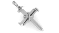 Rustic Cross Pendant | 999 Fine Silver 31mm | Handmade USA