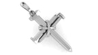 Rustic Cross Pendant | 999 Fine Silver 31mm | Handmade USA