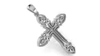 Modern Art Deco Cross Pendant | 999 Fine Silver 30mm | Handmade USA