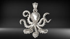 Octopus Pendant | 999 Fine Silver 25.5mm | Handmade USA