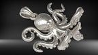 Octopus Pendant | 999 Fine Silver 25.5mm | Handmade USA