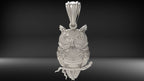 Owl Pendant | 999 Fine Silver 17mm | Handmade USA