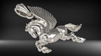 Pegasus Pendant | 999 Fine Silver 33mm | Handmade USA
