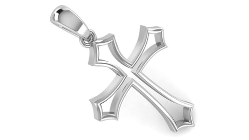Classic Cross Pendant | 999 Fine Silver 30mm | Handmade USA
